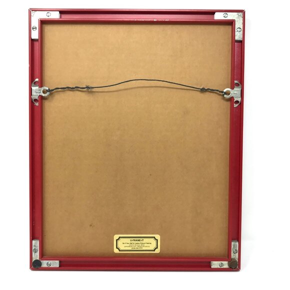 Coca-Cola Petit Point Needlepoint Red Framed Matted  5 cent 1886 Bottle - Picture 7 of 10